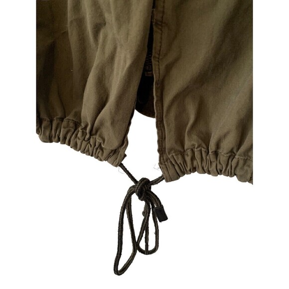 Garage Womens Brown Green Hooded Utility Jacket Zipper Lightweight Size Sz XS - Picture 3 of 11